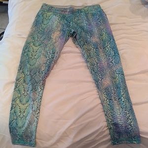 Snakeskin yoga pants